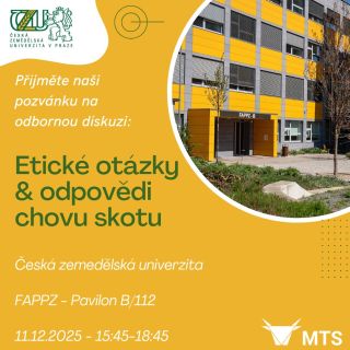 Již příští čtvrtek budeme podruhé v tomto semestru debatovat se studenty Česká zemědělská univerzita v Praze. Po tématu...